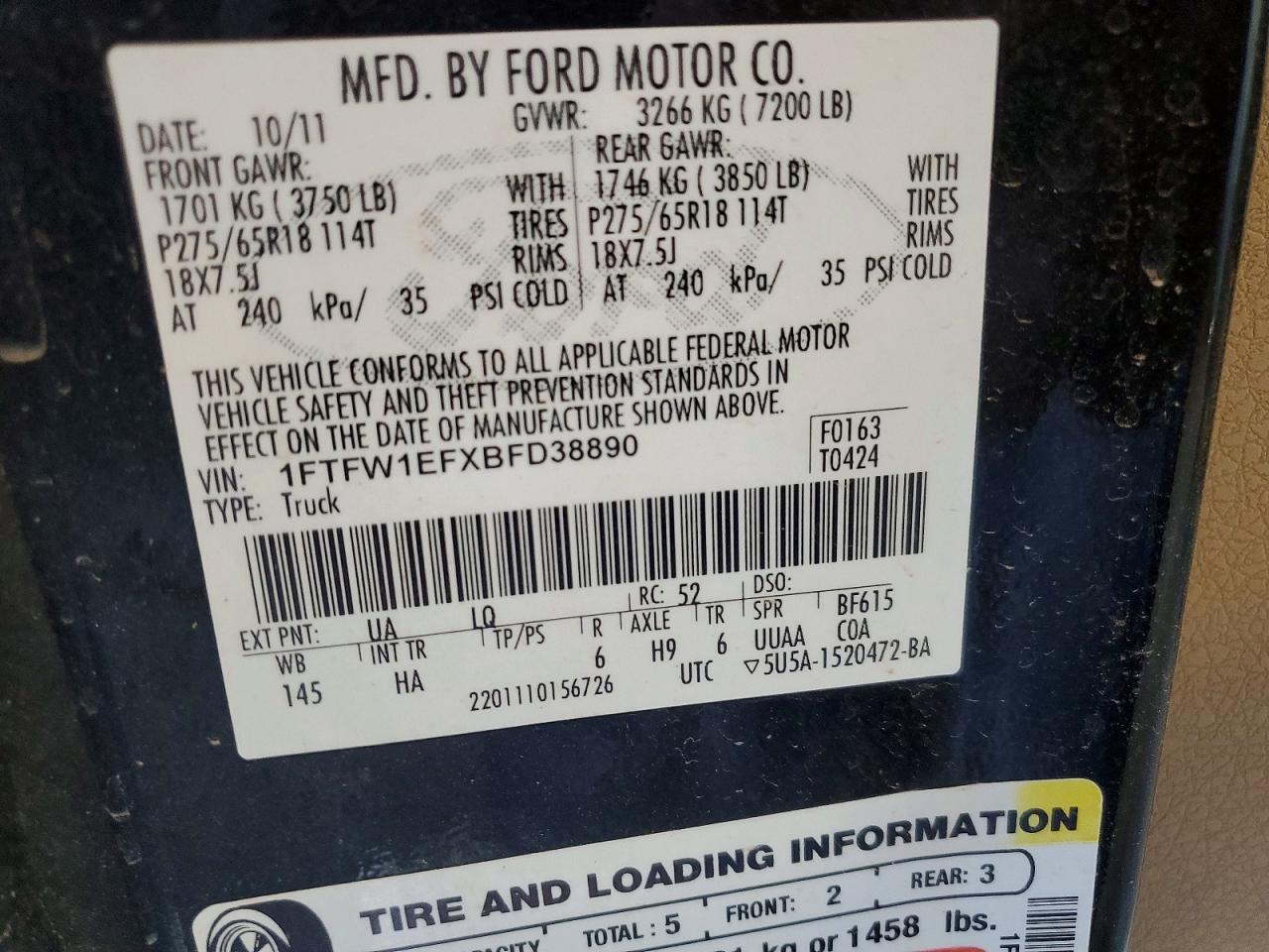 2011 FORD F-150