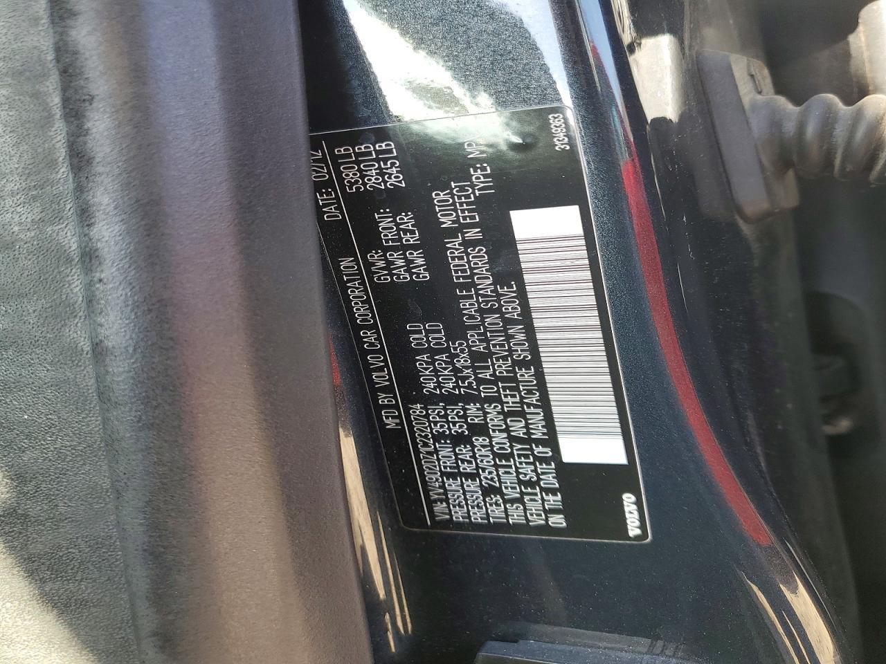 2012 VOLVO XC60