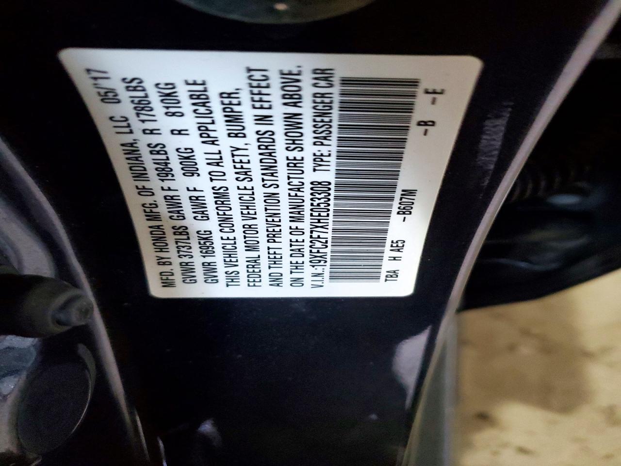 2017 HONDA CIVIC