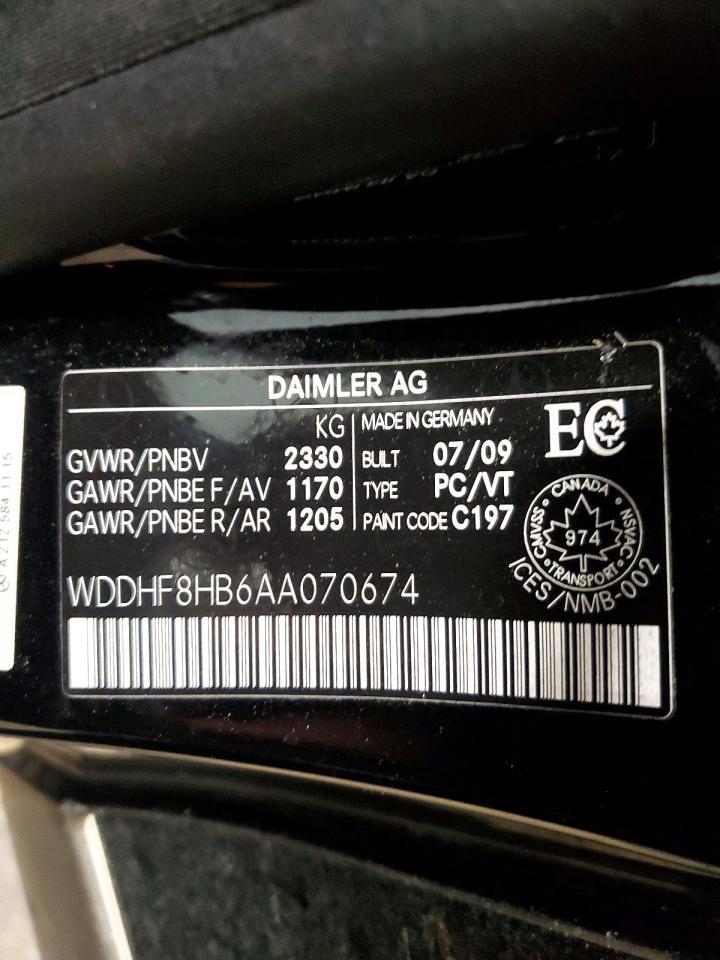2010 MERCEDES-BENZ E-Class