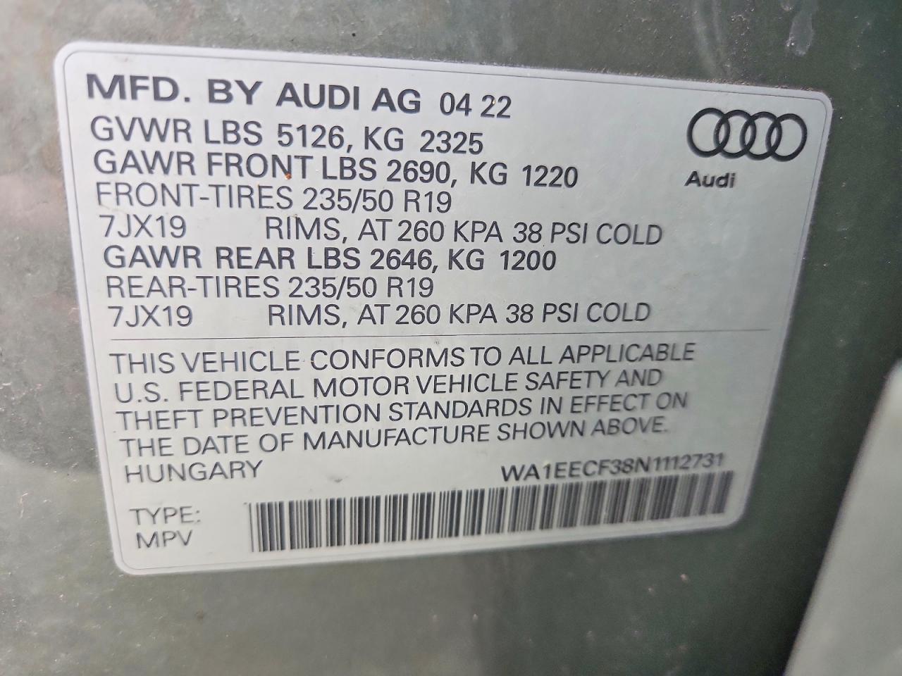 2022 AUDI Q3
