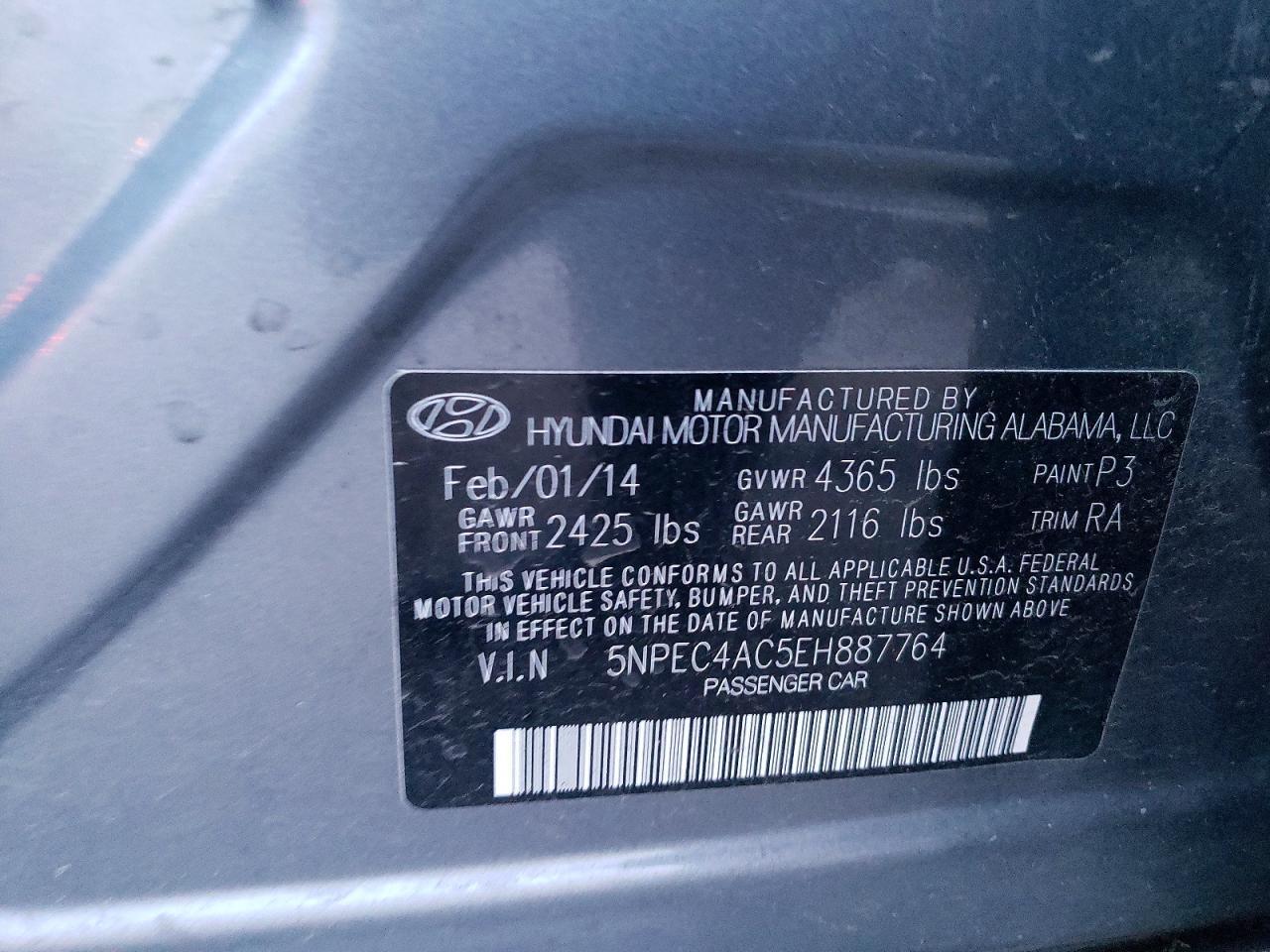 2014 HYUNDAI SONATA