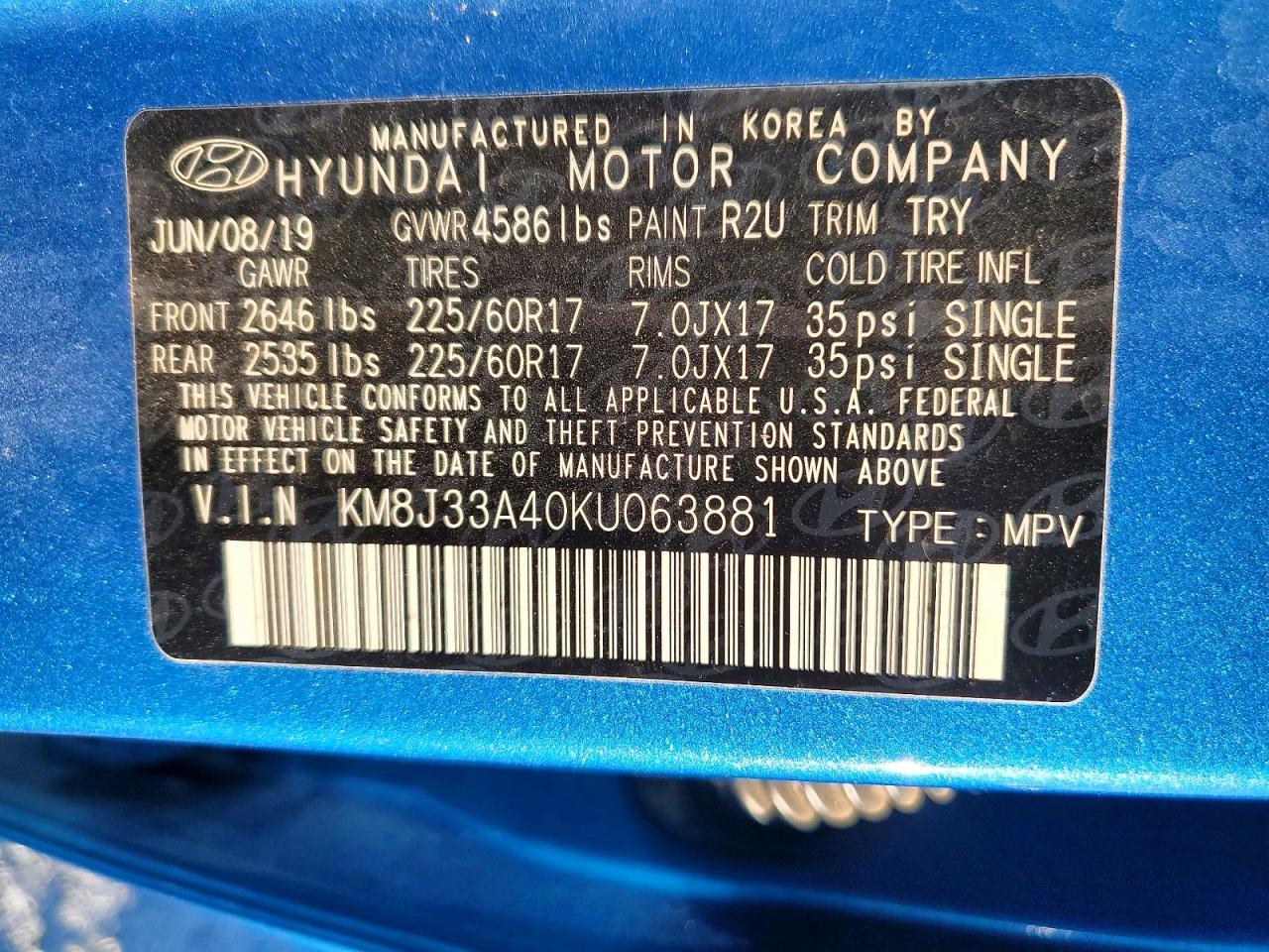 2019 HYUNDAI TUCSON