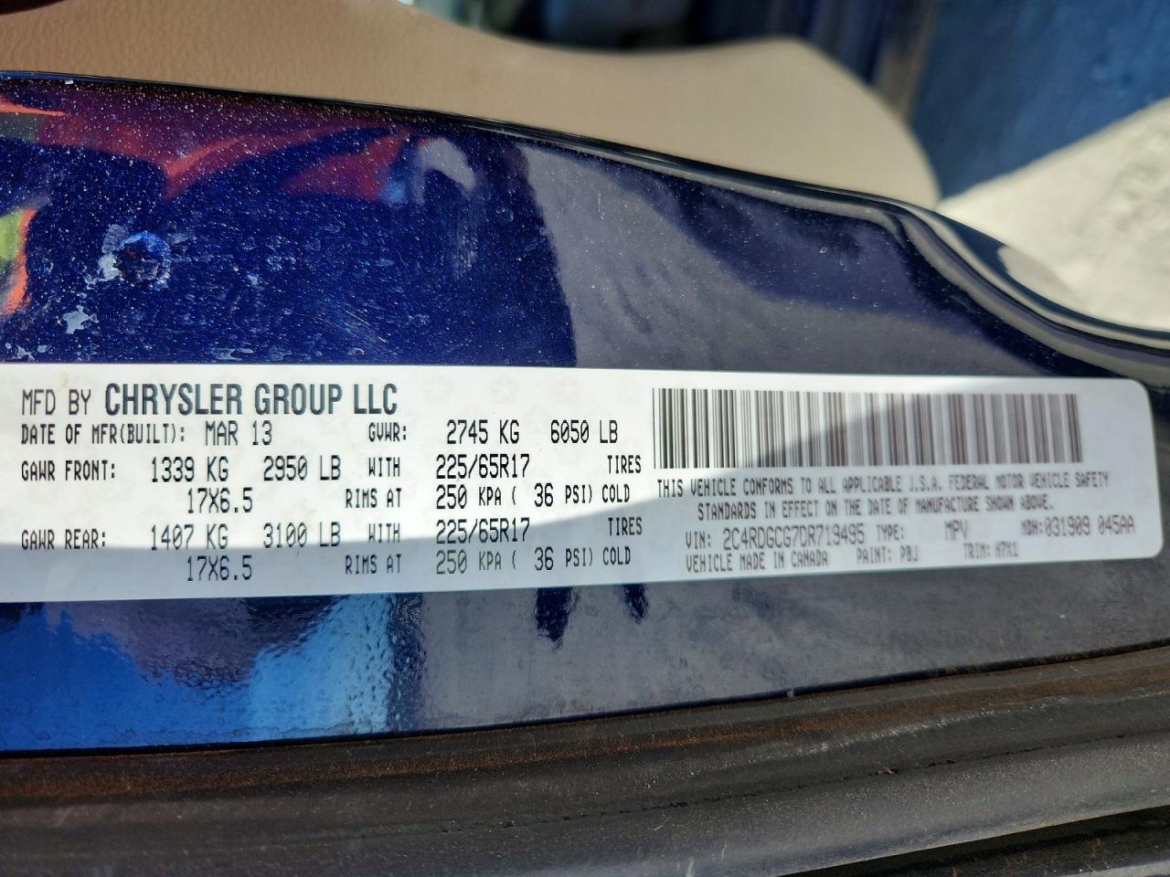 2013 DODGE GRAND CARAVAN