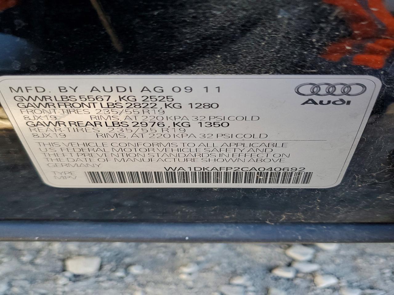2012 AUDI Q5