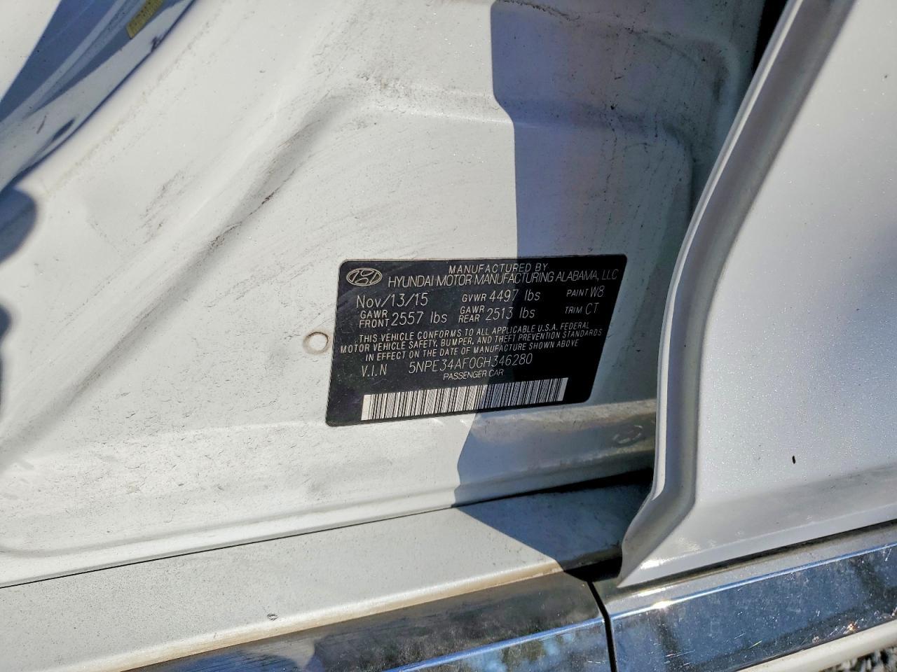 2016 HYUNDAI SONATA