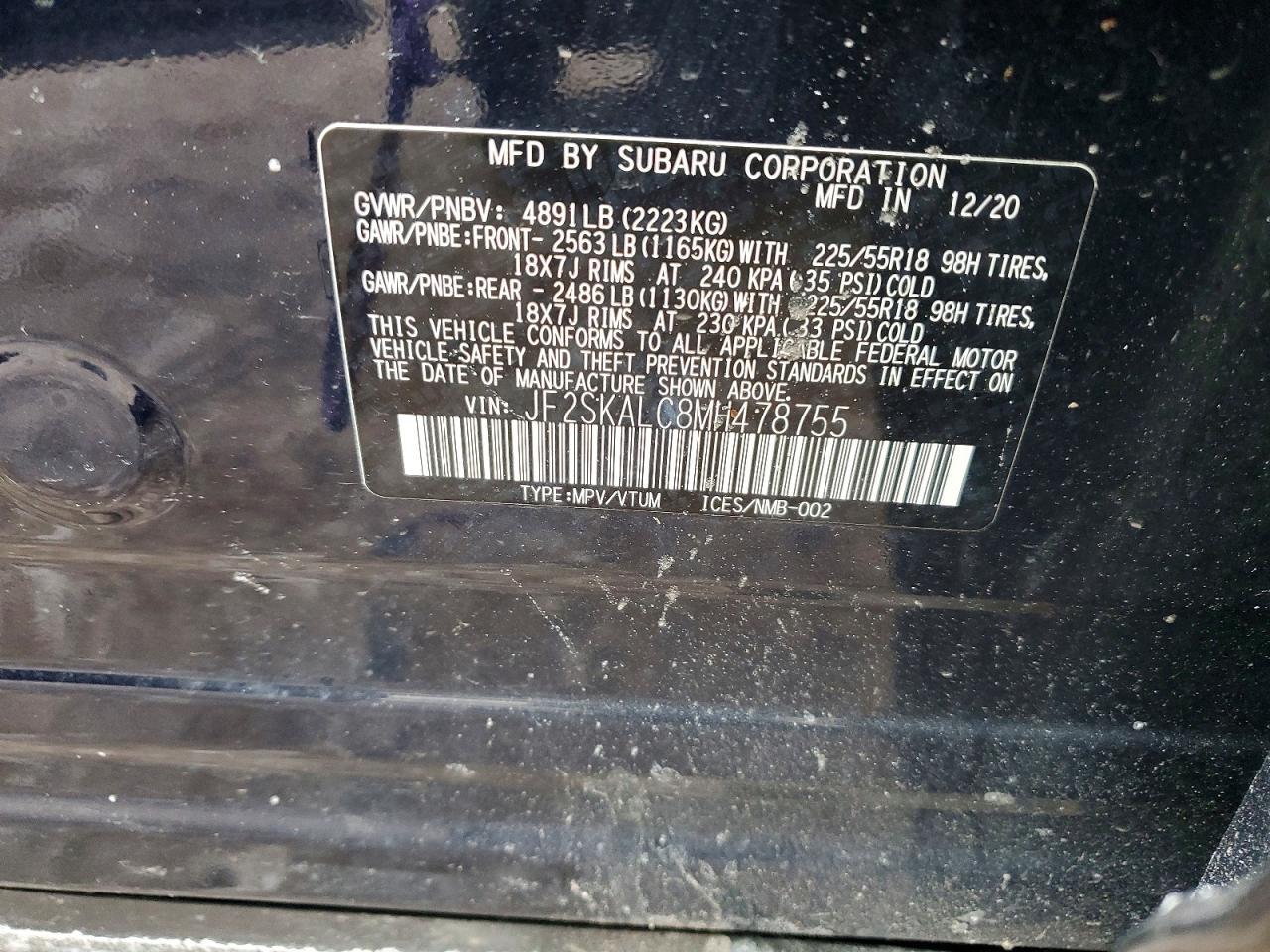 2021 SUBARU FORESTER