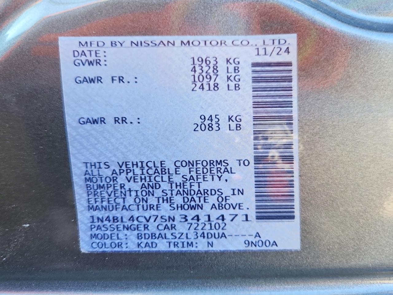 2025 NISSAN ALTIMA