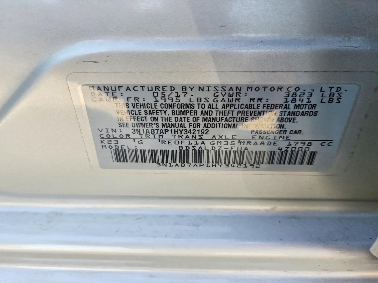 2017 NISSAN SENTRA