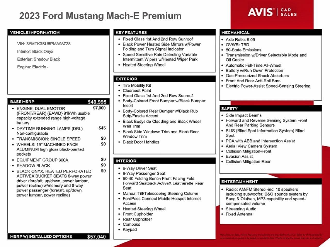 2023 FORD Mustang Mach-E