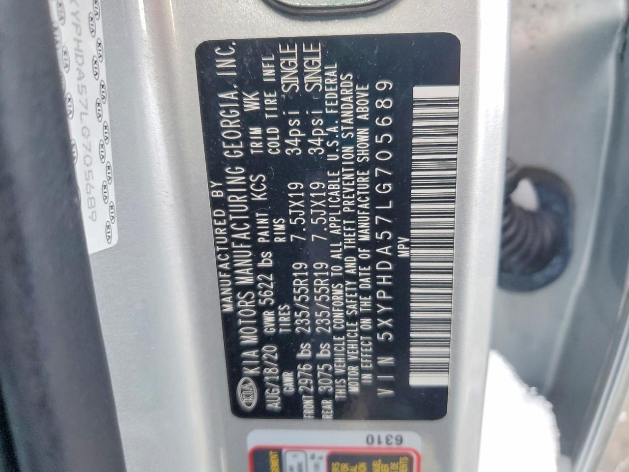 2020 KIA SORENTO