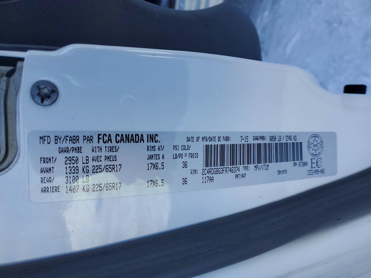2015 DODGE GRAND CARAVAN