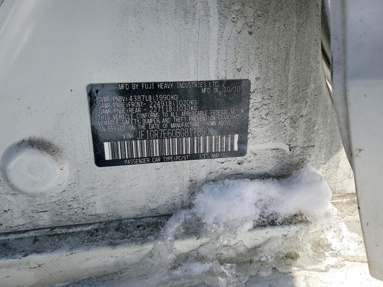 2011 SUBARU IMPREZA