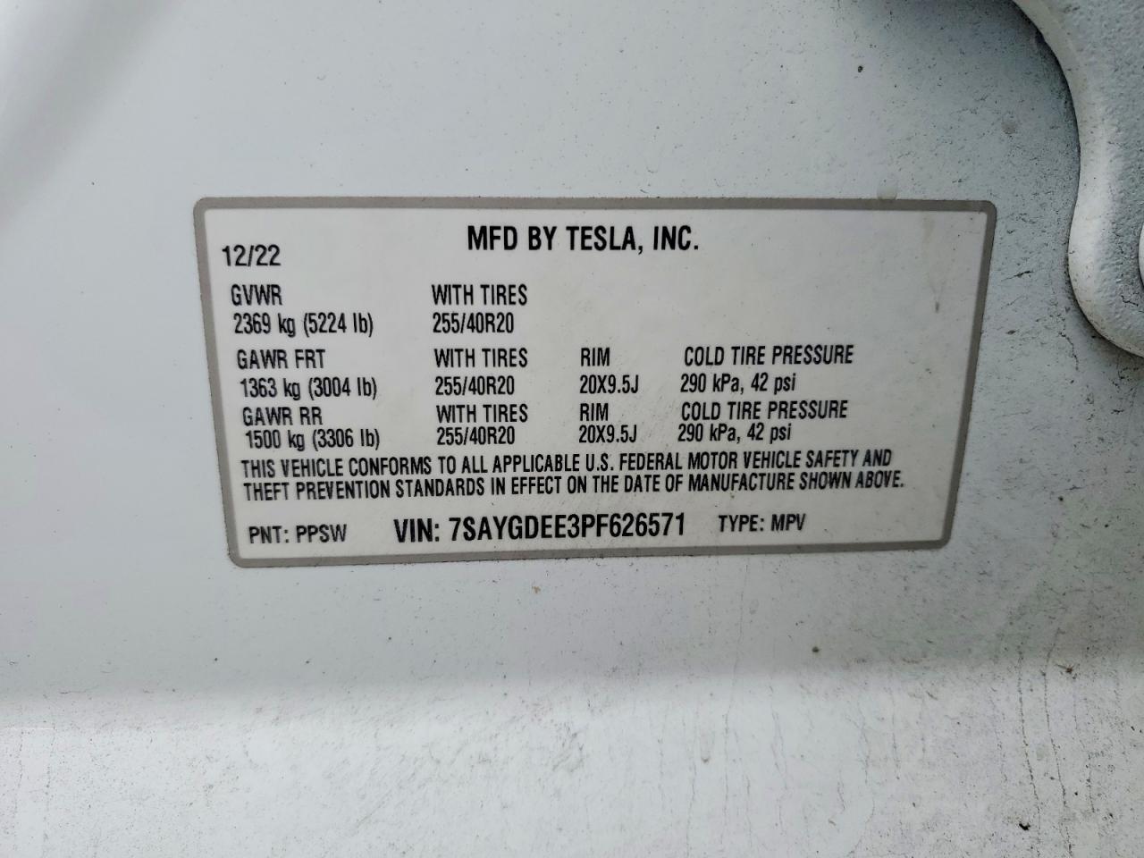 2023 TESLA MODEL Y