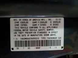 2007 HONDA ACCORD