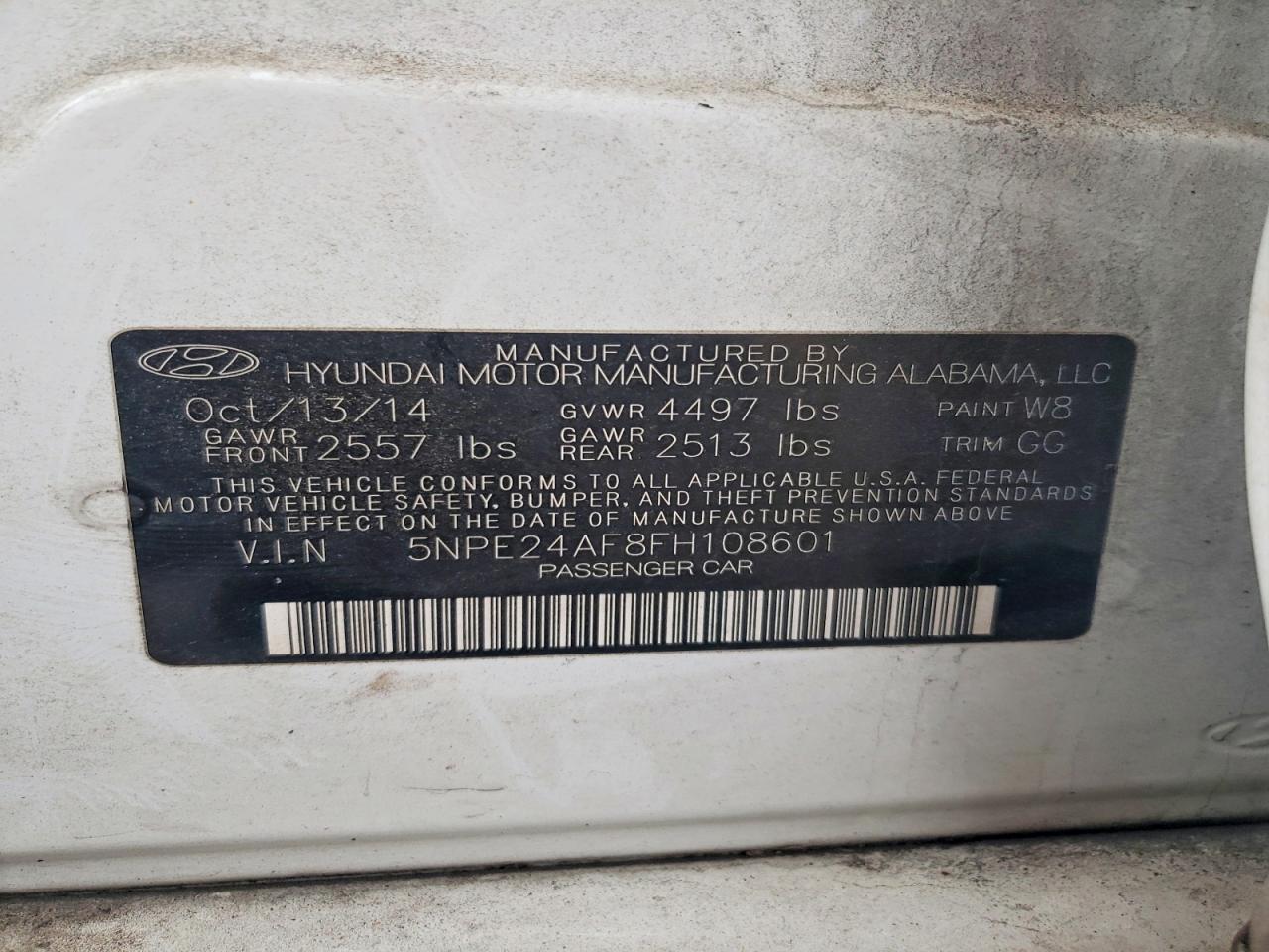 2015 HYUNDAI SONATA