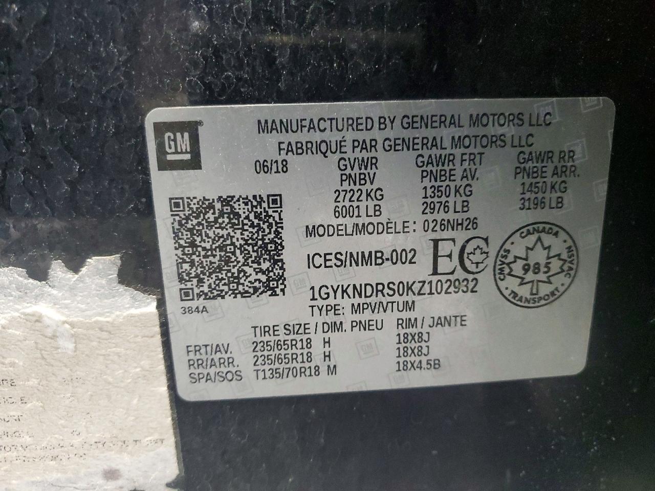 2019 CADILLAC XT5