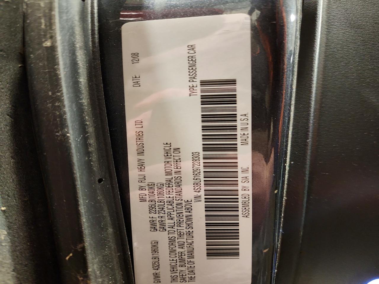 2009 SUBARU Legacy
