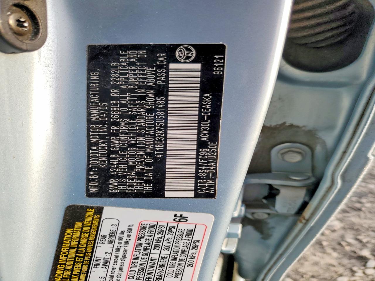 2005 TOYOTA CAMRY