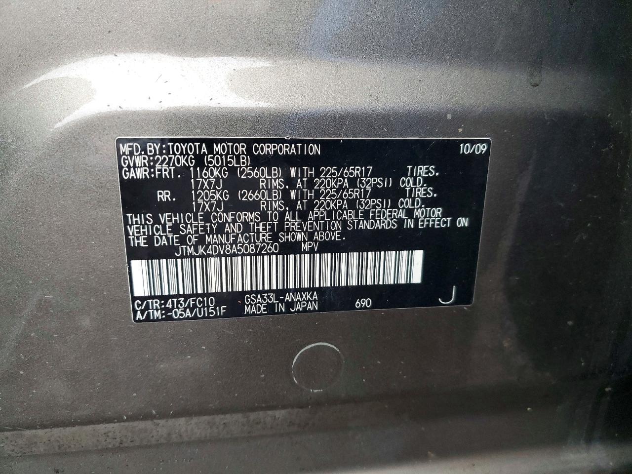 2010 TOYOTA RAV4