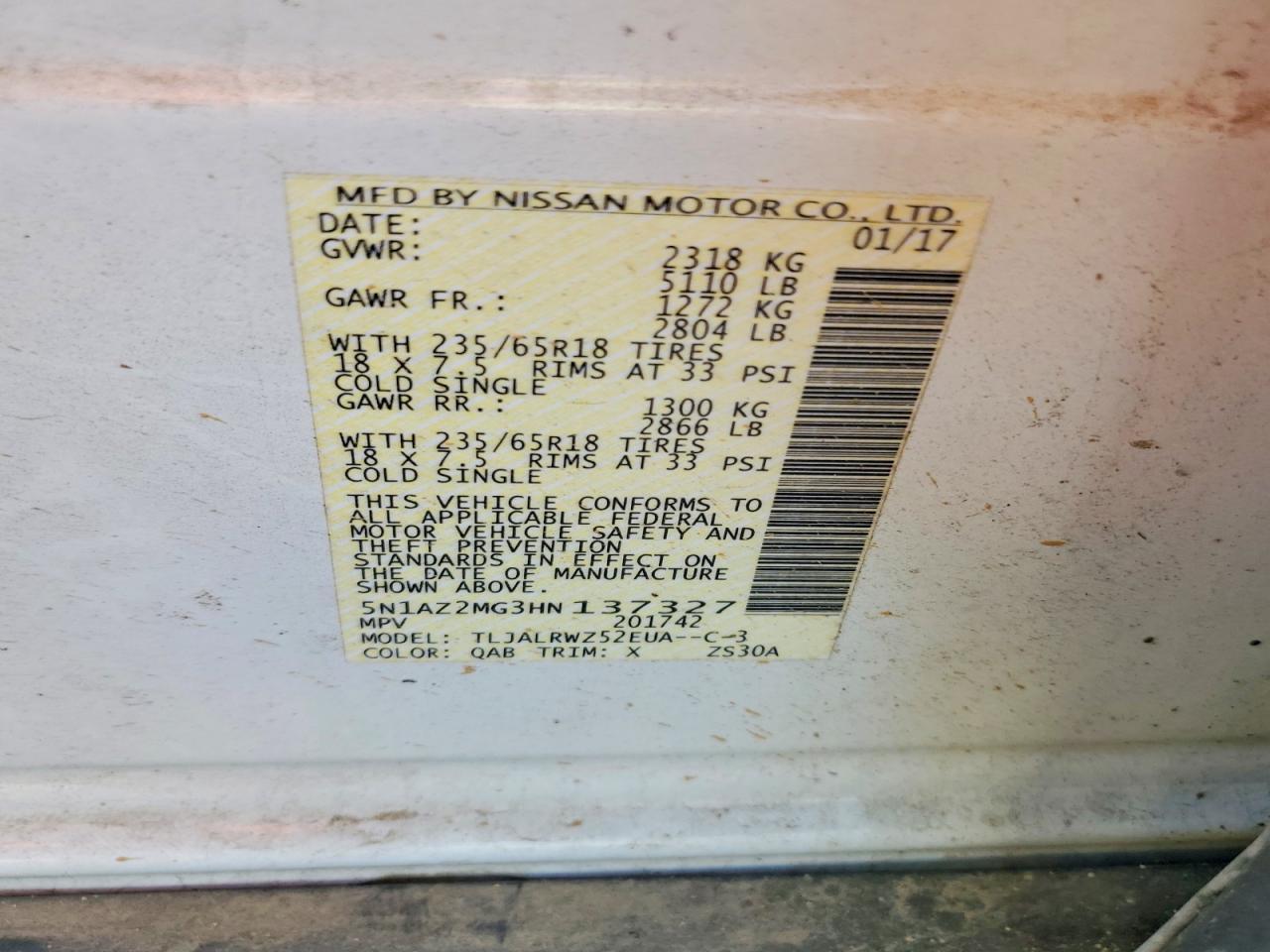 2017 NISSAN MURANO