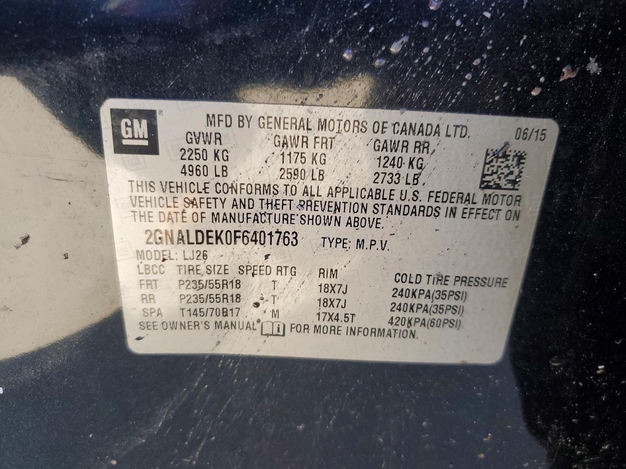 2015 CHEVROLET EQUINOX
