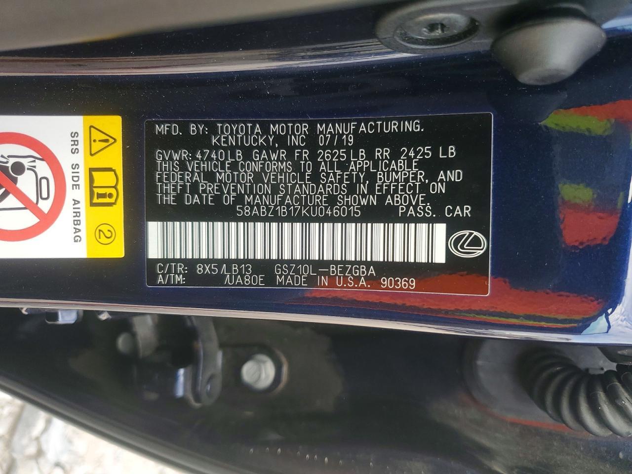 2019 LEXUS ES 350