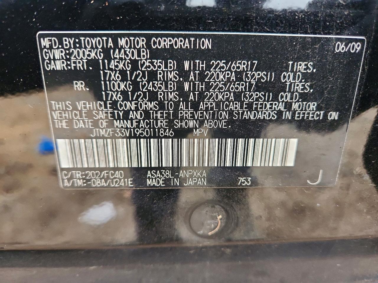 2009 TOYOTA RAV4