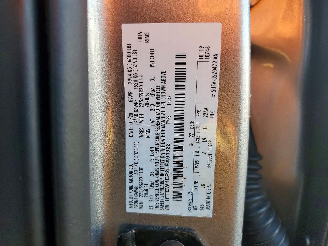 2020 FORD F-150