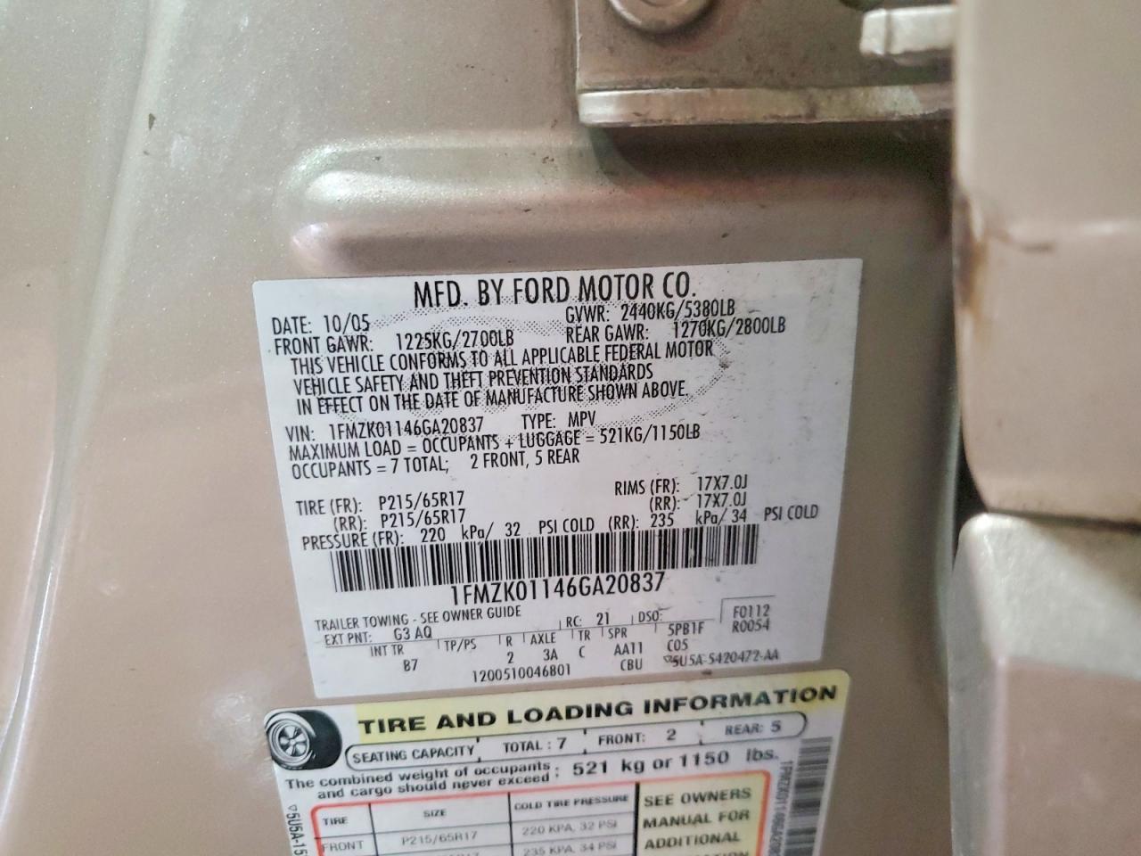 2006 FORD Freestyle