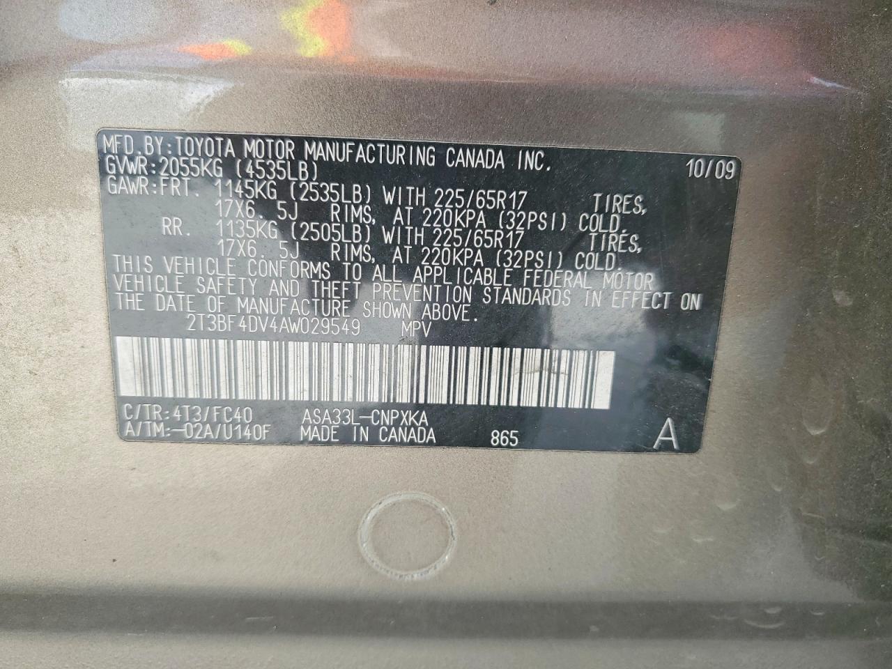 2010 TOYOTA RAV4