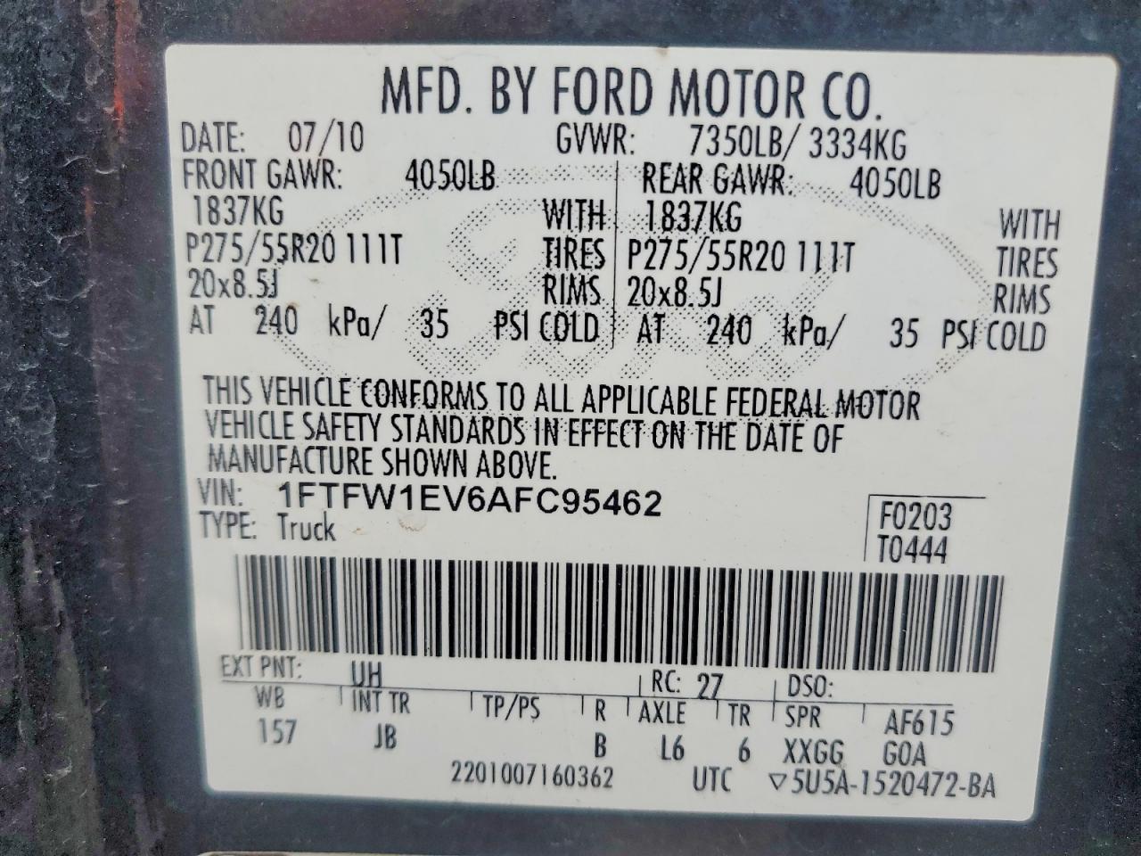 2010 FORD F-150