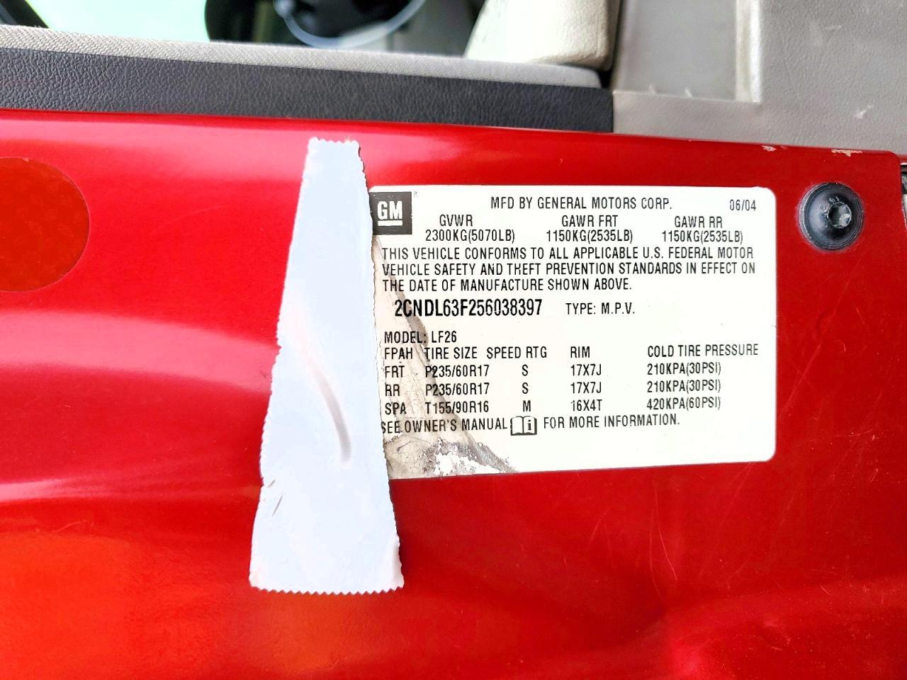 2005 CHEVROLET EQUINOX