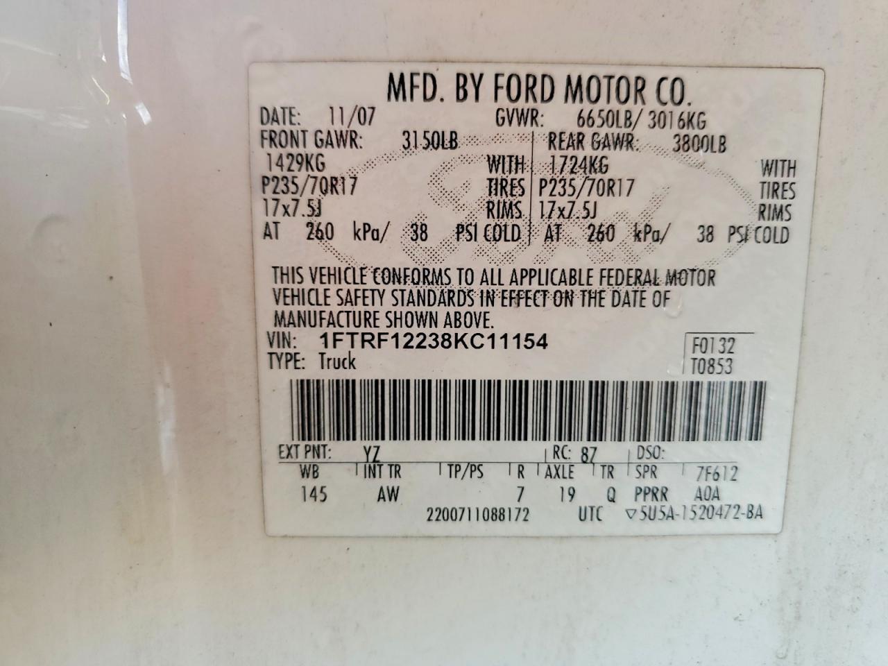 2008 FORD F-150