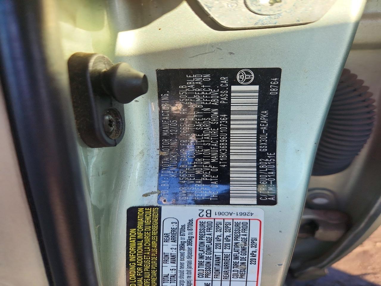2006 TOYOTA Avalon