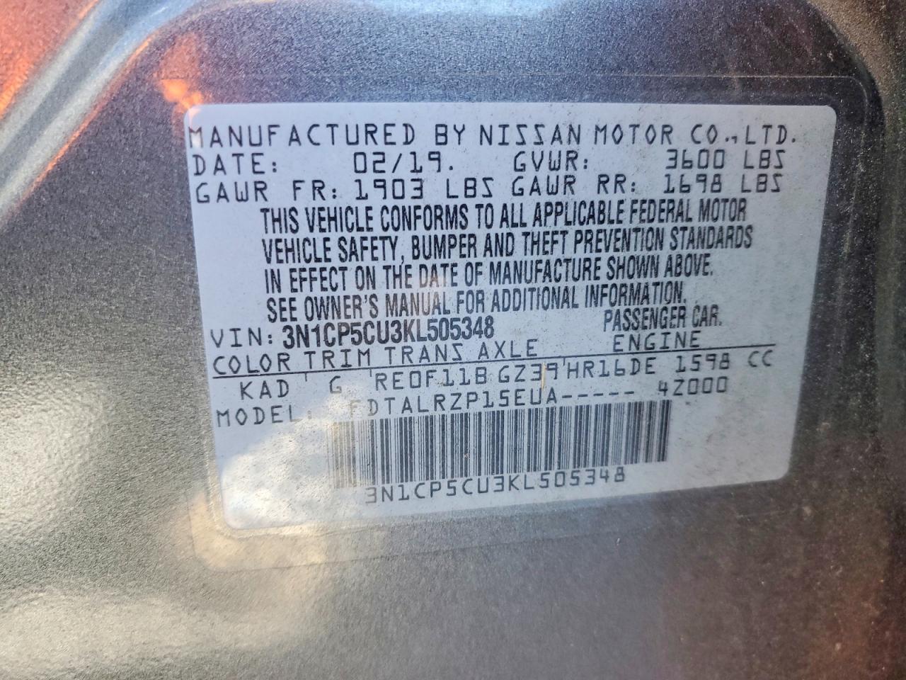 2019 NISSAN KICKS