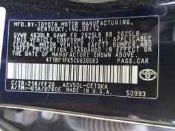 2012 TOYOTA CAMRY