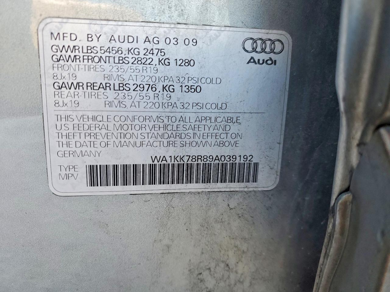 2009 AUDI Q5