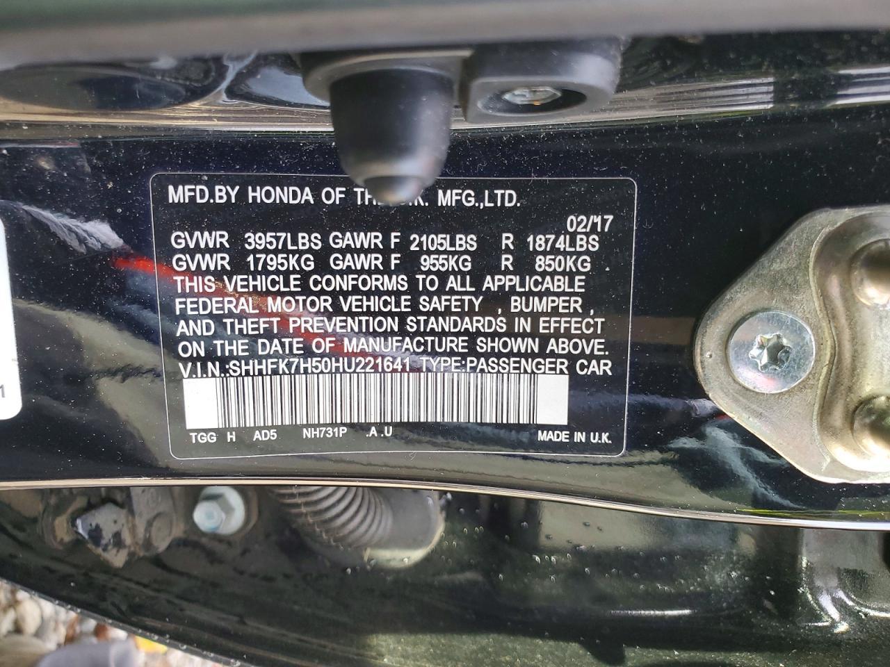 2017 HONDA CIVIC
