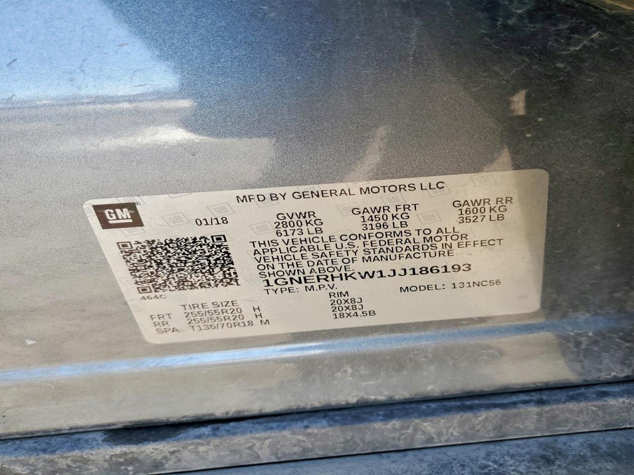 2018 CHEVROLET TRAVERSE
