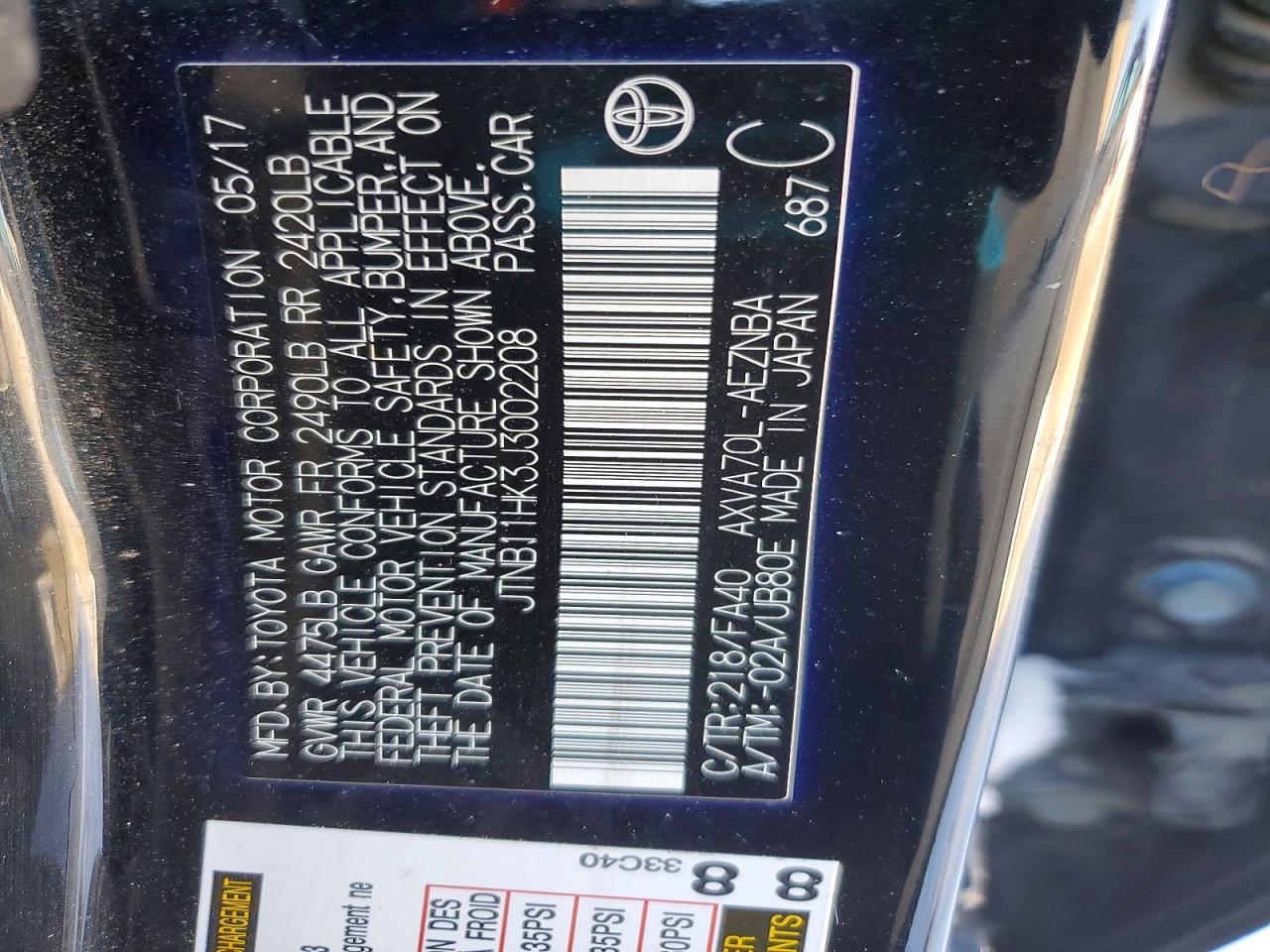 2018 TOYOTA CAMRY