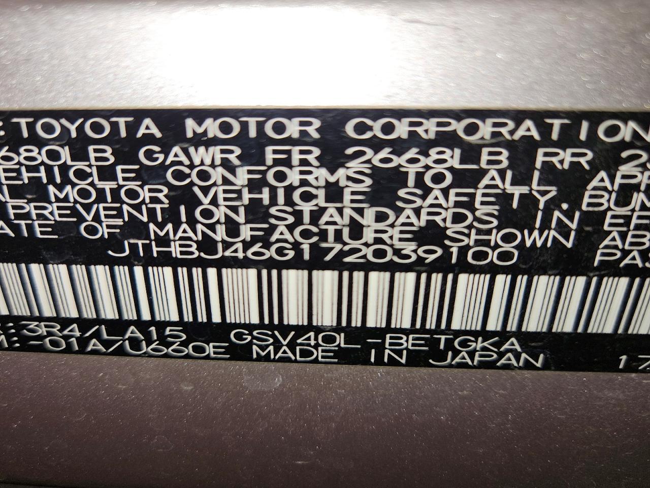 2007 LEXUS ES 350