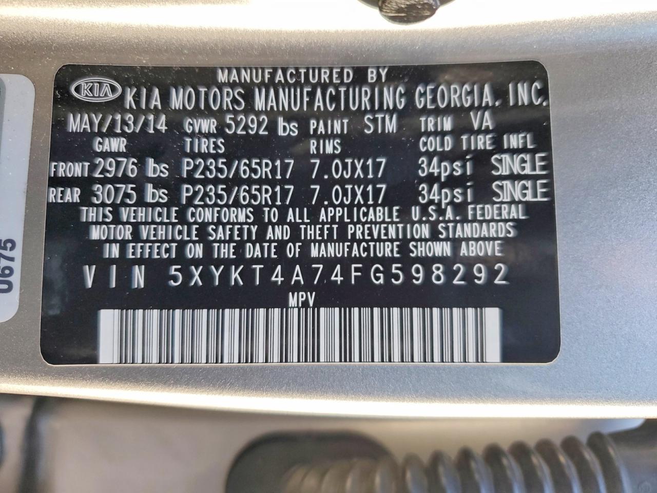 2015 KIA SORENTO