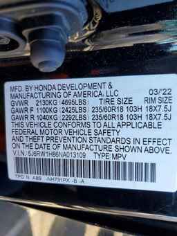 2022 HONDA CR-V