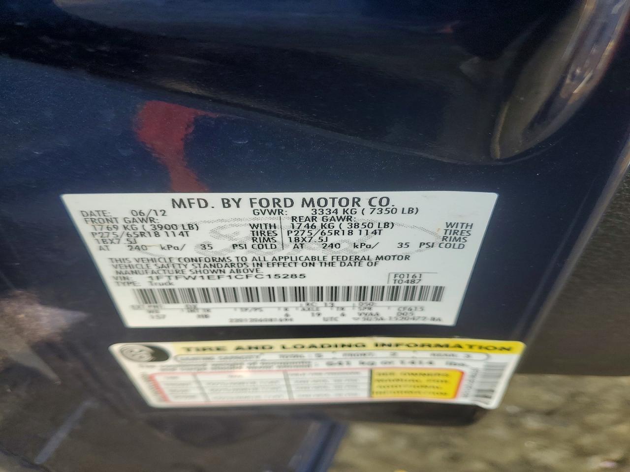 2012 FORD F-150