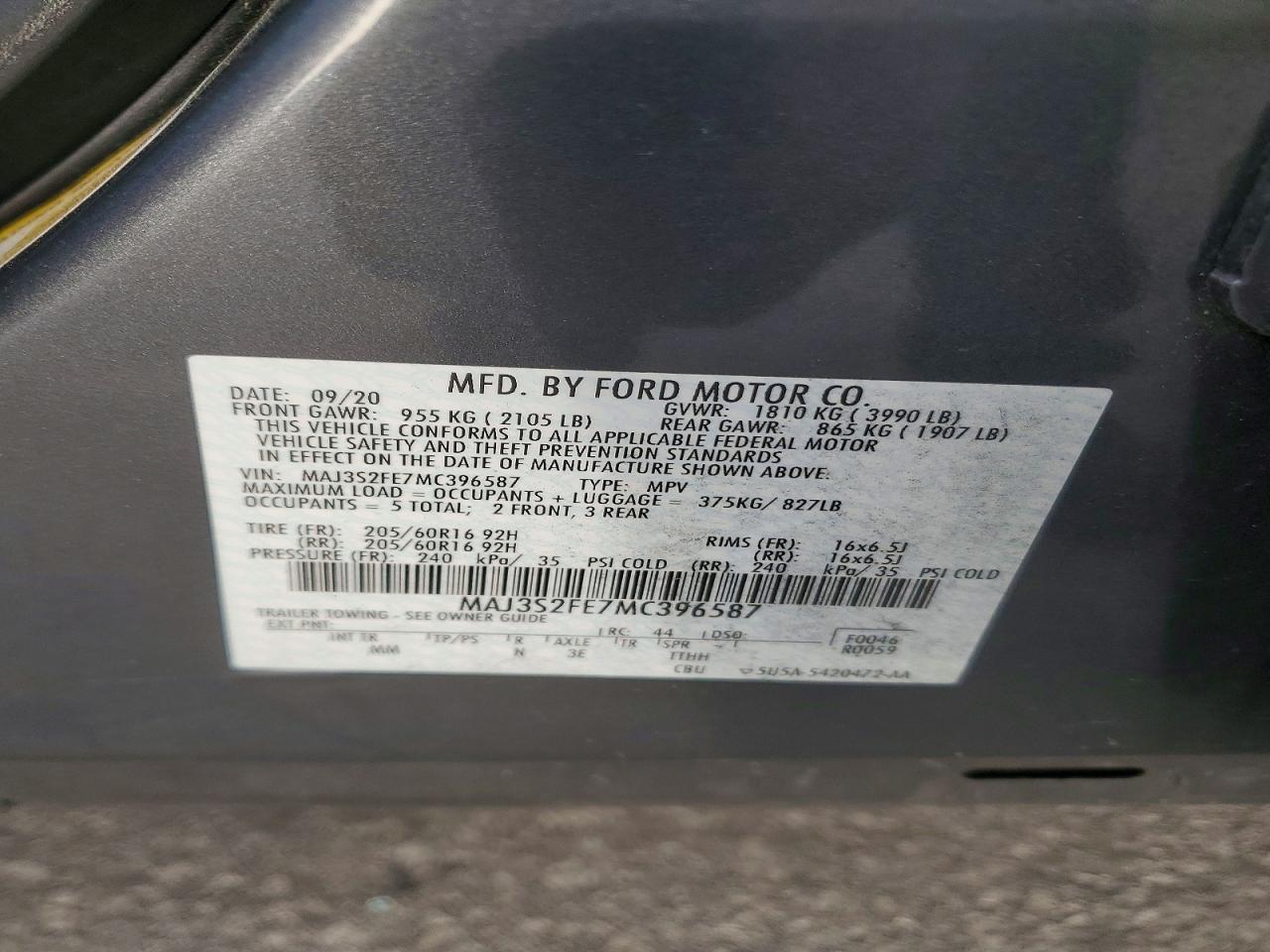 2021 FORD EcoSport