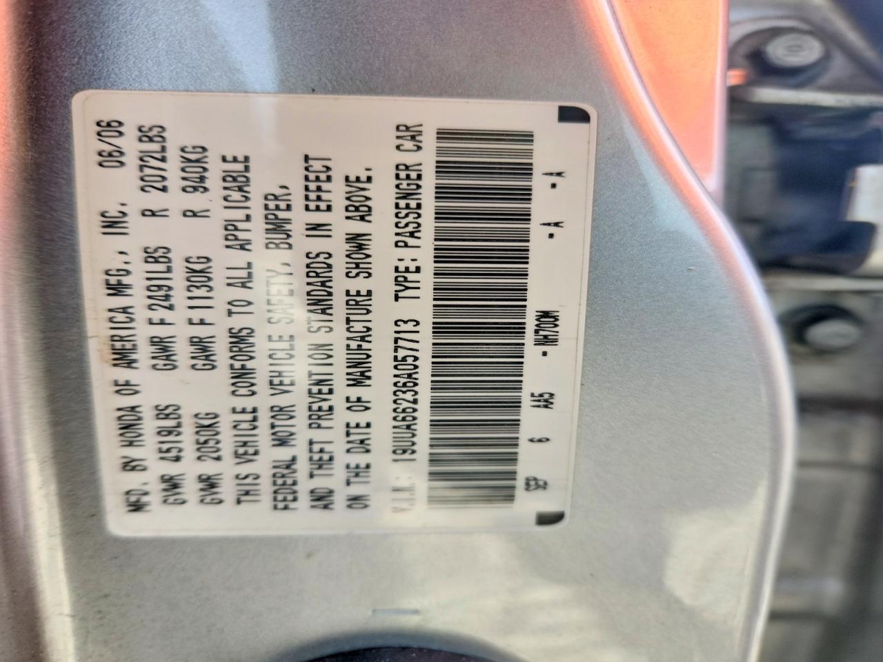 2006 ACURA TL