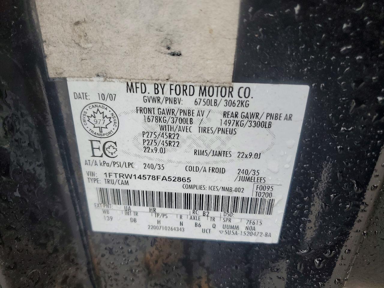 2008 FORD F-150