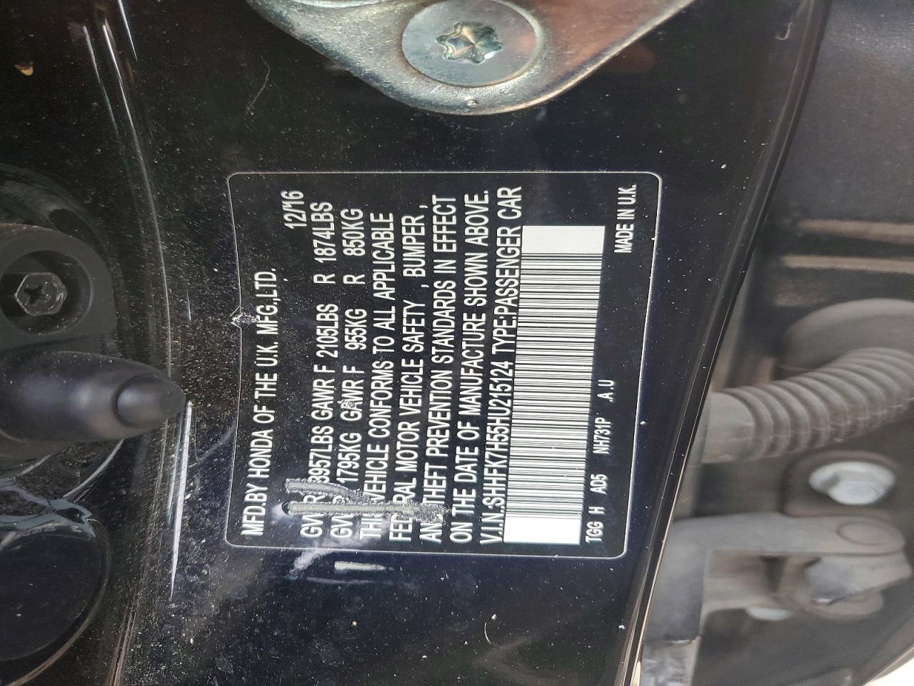2017 HONDA CIVIC
