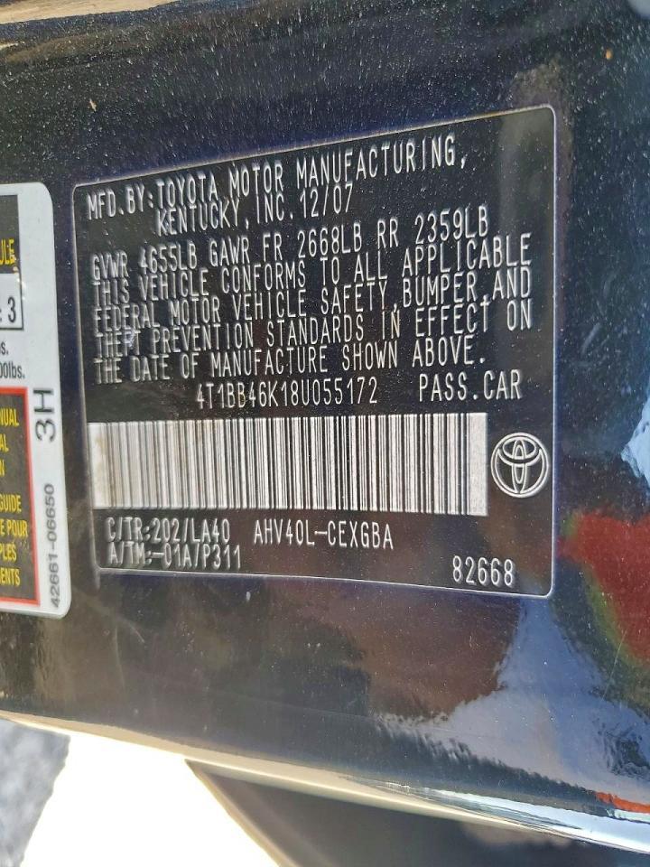 2008 TOYOTA CAMRY